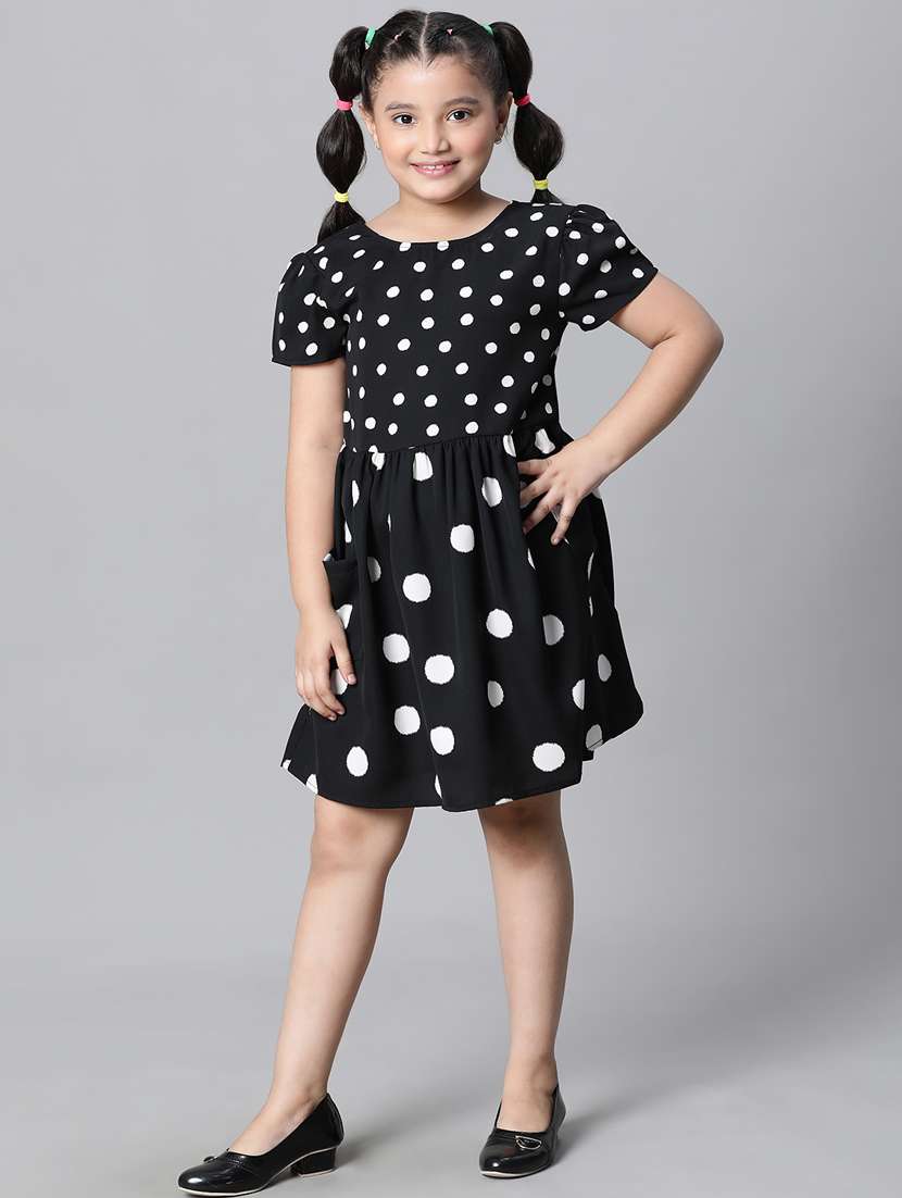 girls round neck short sleeves frock - 20594515 -  Standard Image - 4