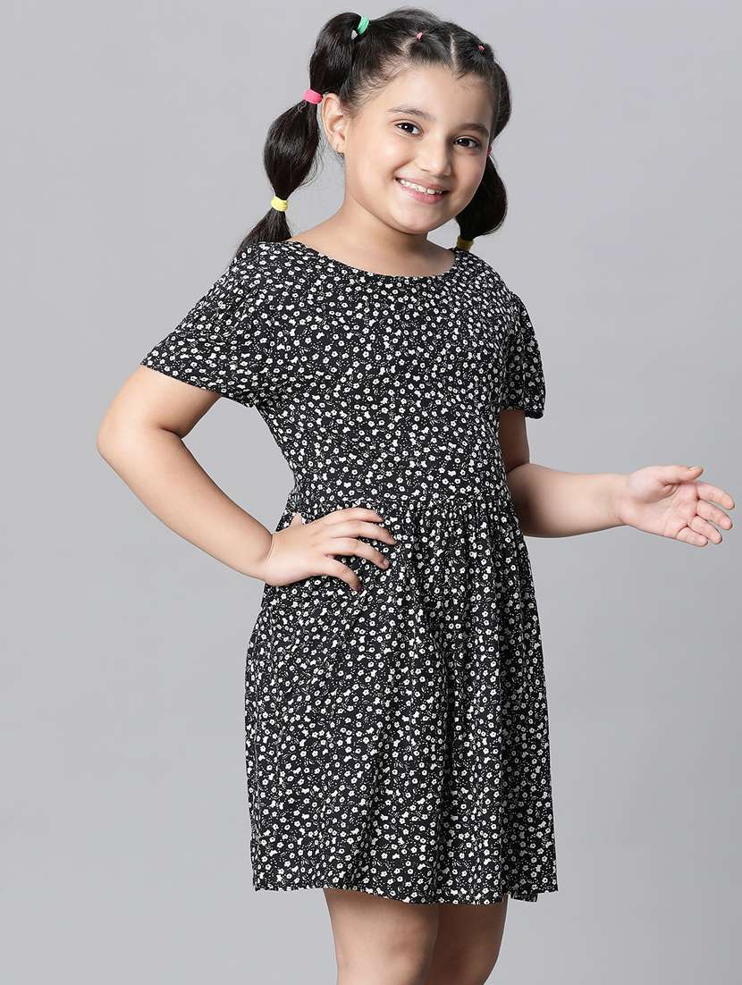 grey polyester frock - 20594517 -  Standard Image - 1