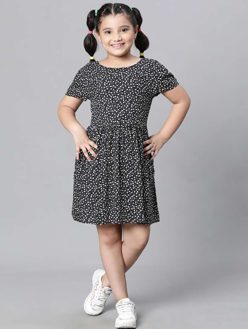 grey polyester frock - 20594517 -  Standard Image - 4