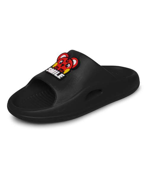 boys black detailed flip flop slippers - 20594547 -  Standard Image - 0