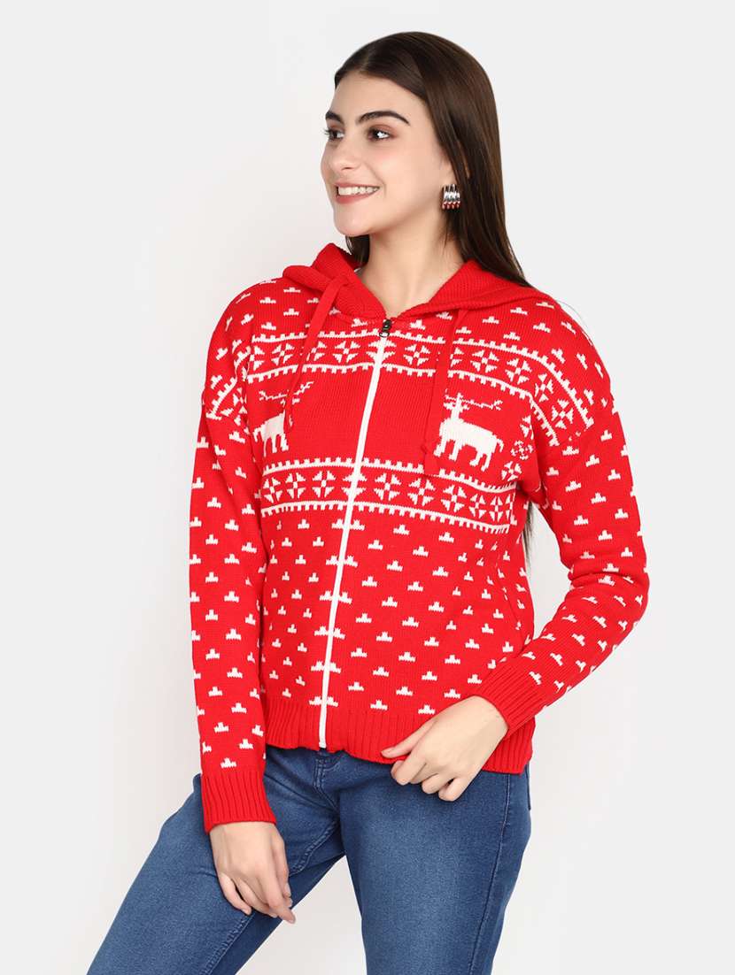 women self designed long sleeves cardigan - 20594741 -  Standard Image - 1