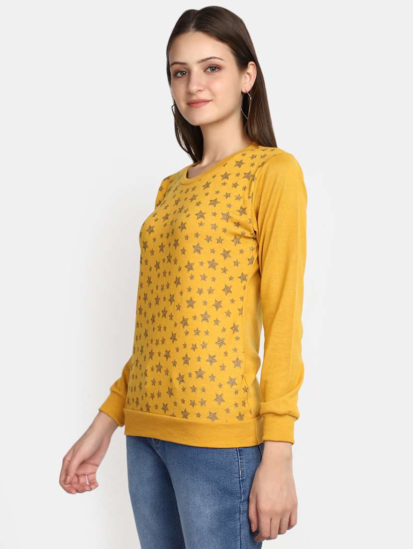 women printed long sleeves pullover - 20594755 -  Standard Image - 1