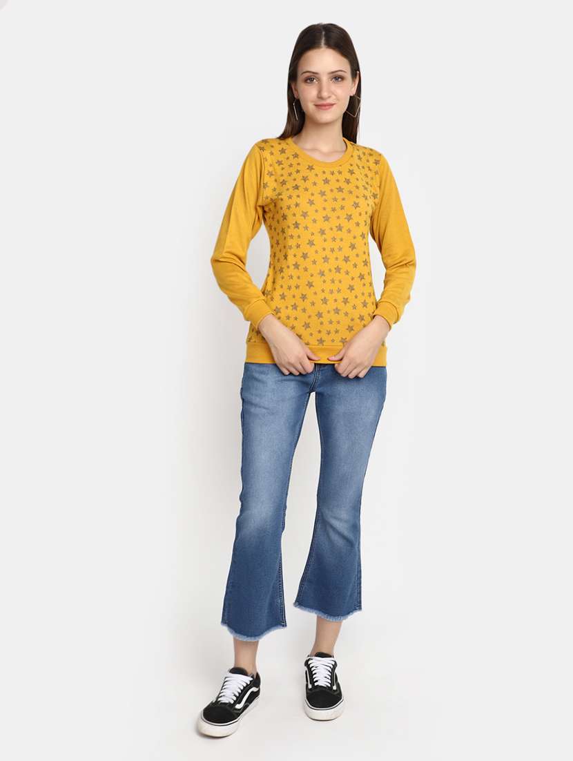 women printed long sleeves pullover - 20594755 -  Standard Image - 4
