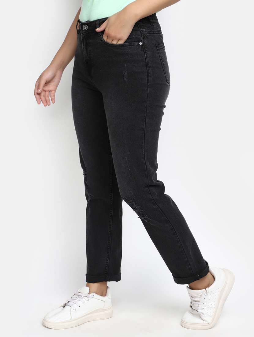 women's plain mom fit jeans - 20594941 -  Standard Image - 1