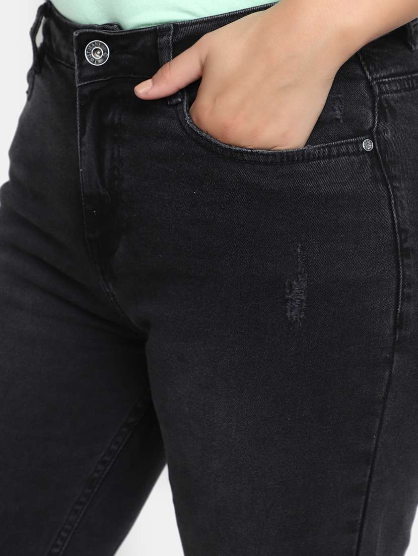women's plain mom fit jeans - 20594941 -  Standard Image - 4