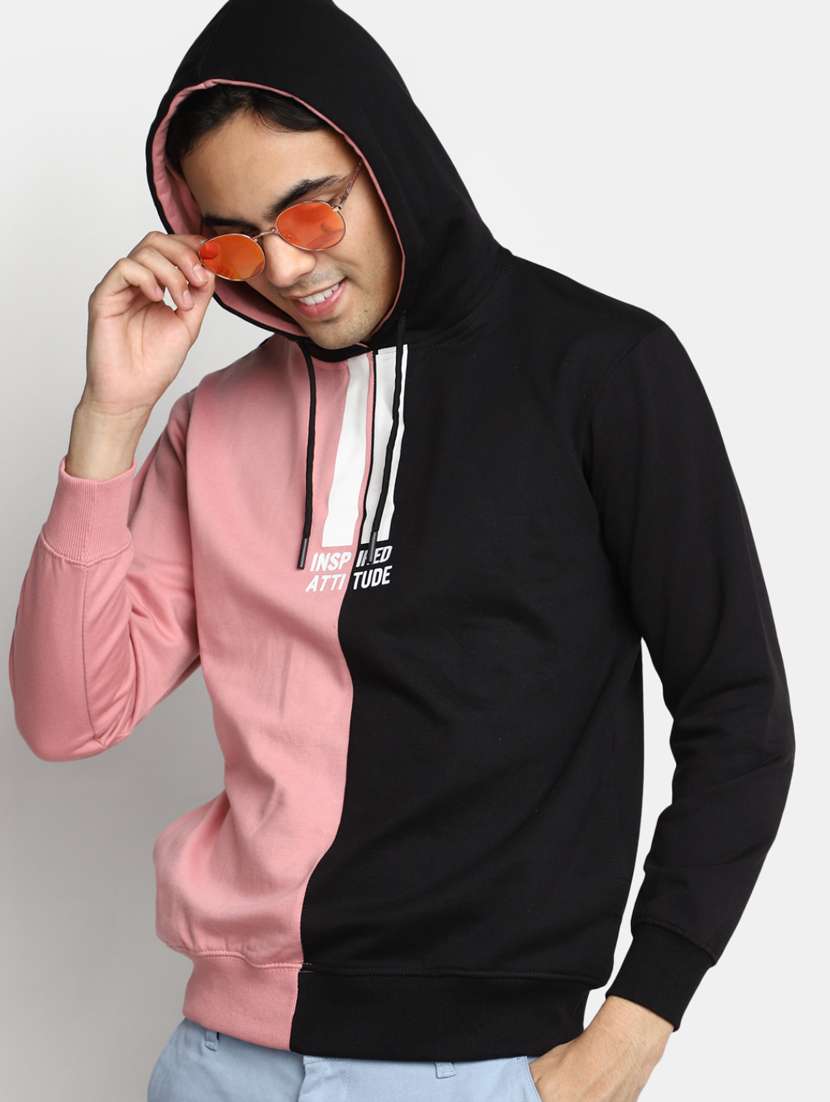 women color blocked hooded sweatshirt - 20595009 -  Standard Image - 1