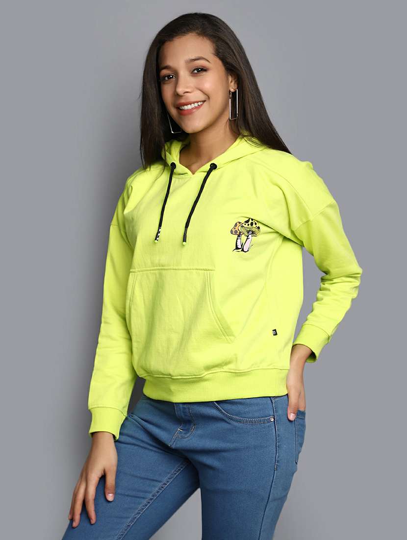 women back print hooded sweatshirt - 20595037 -  Standard Image - 1