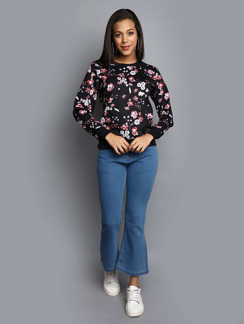 women all over print round neck sweatshirt - 20595047 -  Standard Image - 4