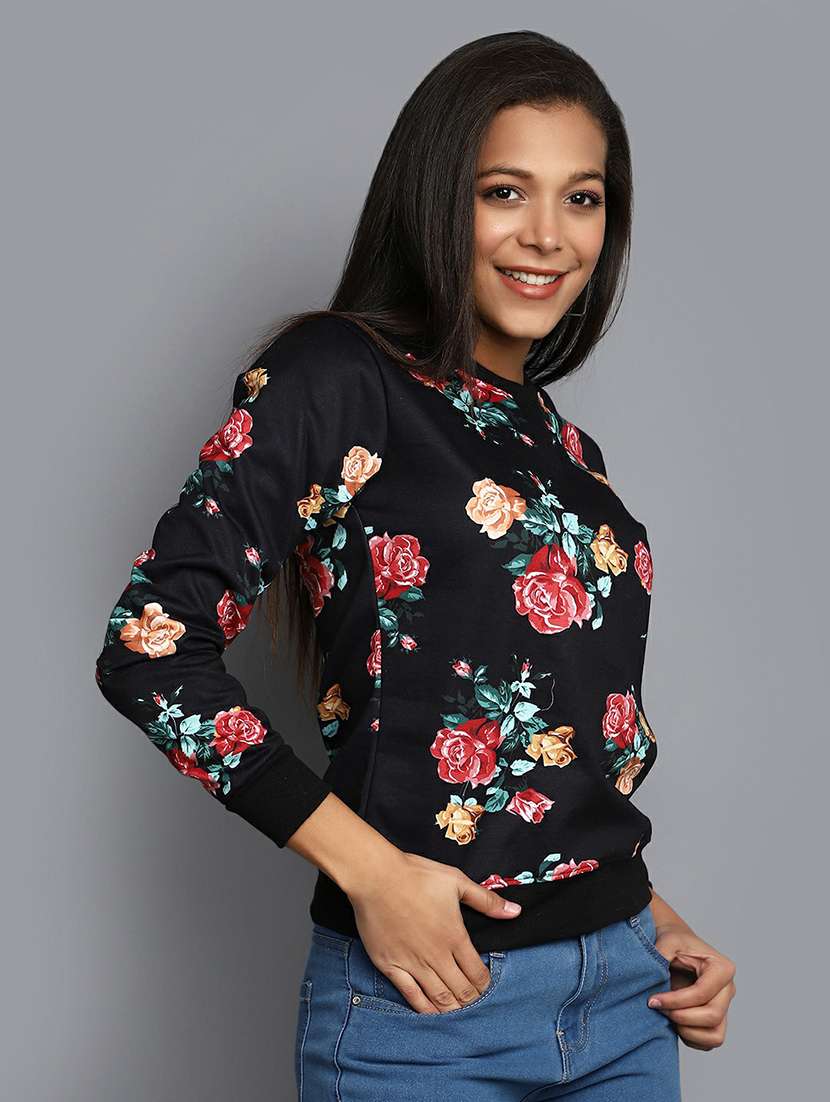women alll over print crew neck sweatshirt - 20595051 -  Standard Image - 1