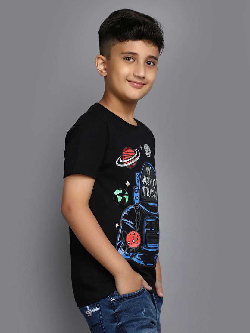 boys front graphic printed t-shirt - 20595230 -  Standard Image - 1