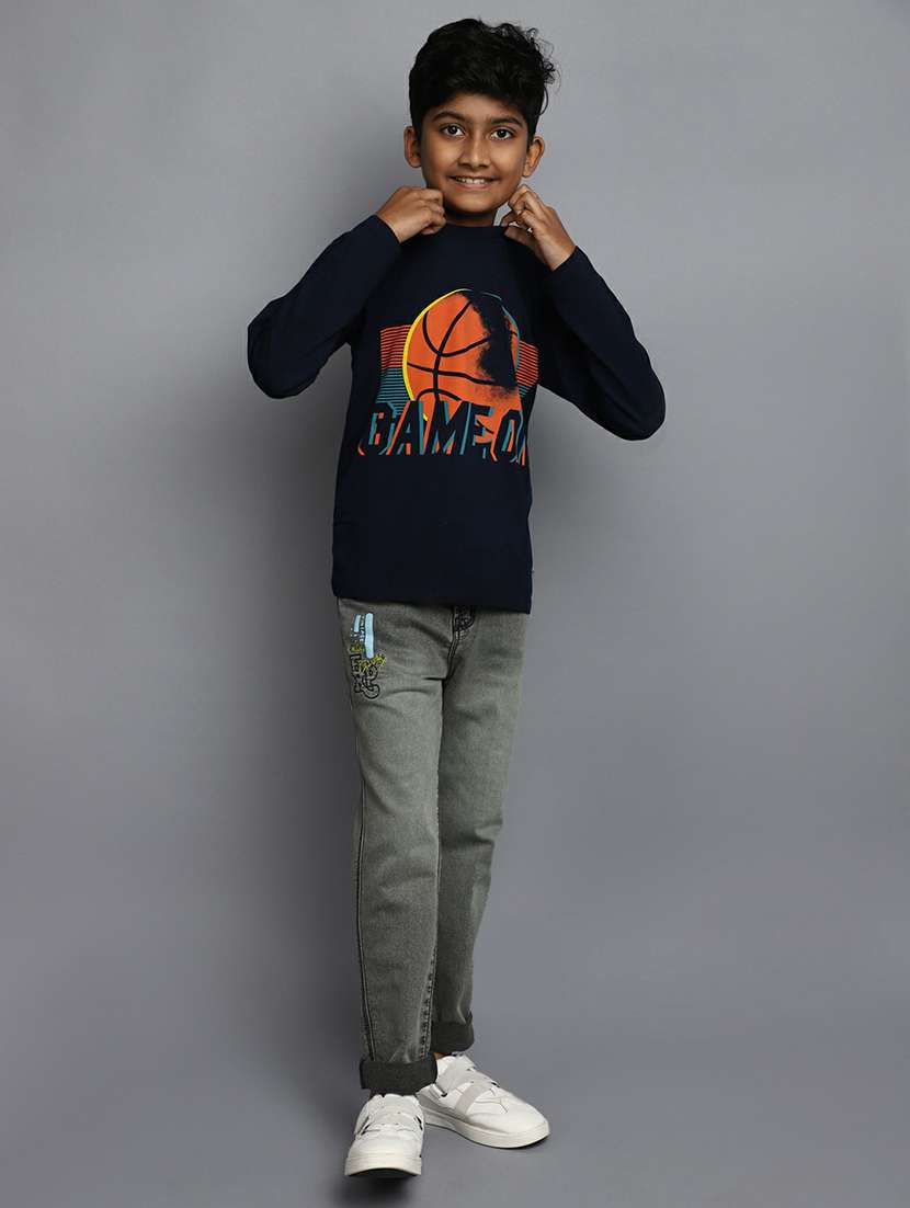boys front graphic printed t-shirt - 20595242 -  Standard Image - 4