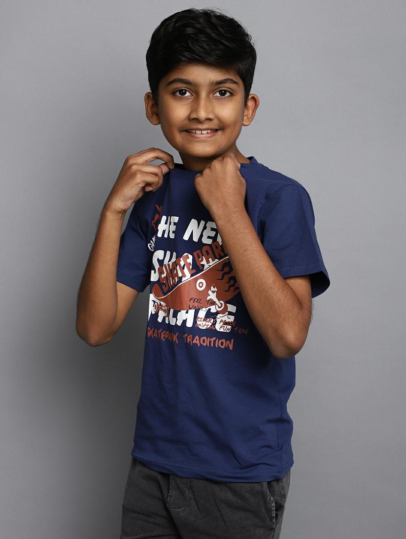 boys blue graphic t-shirt - 20595255 -  Standard Image - 1