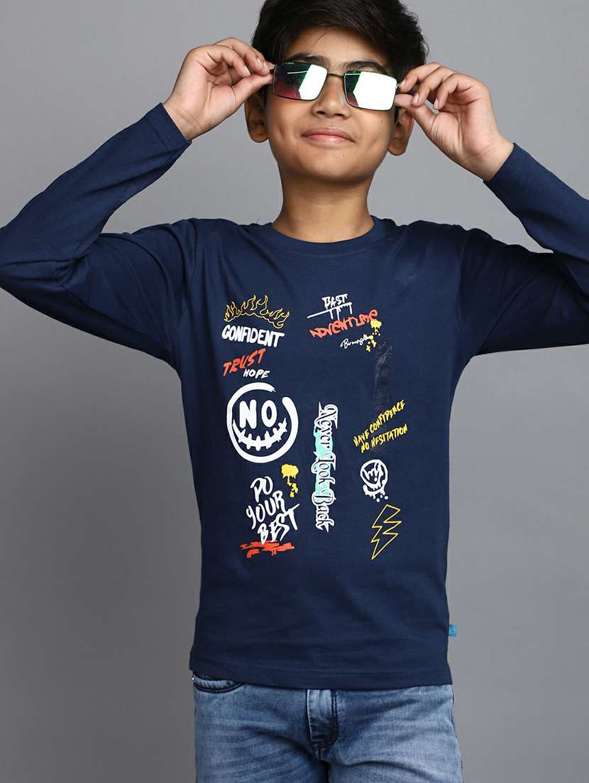boys long sleeved front print t-shirt - 20595261 -  Standard Image - 4