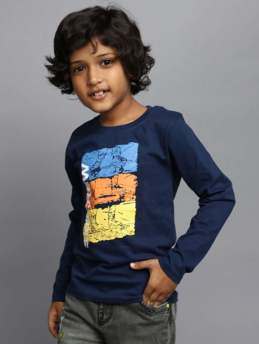 boys navy blue graphic t-shirt