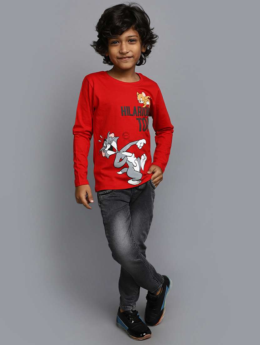 boys red graphic t-shirt - 20595285 -  Standard Image - 4