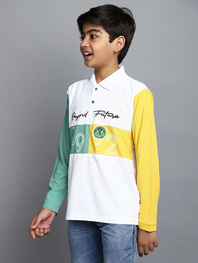 boys colourblocked front & back print t-shirt - 20595298 -  Standard Image - 1