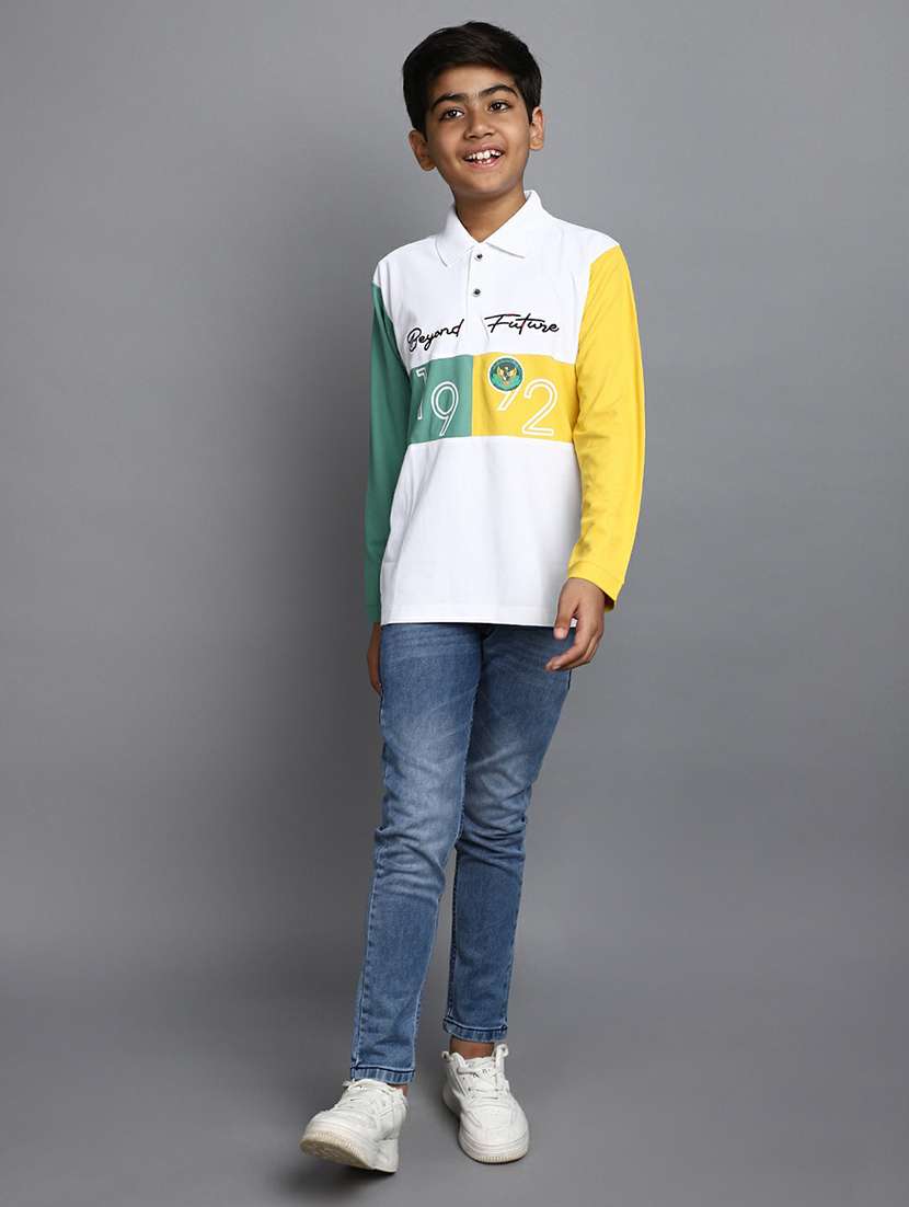 boys colourblocked front & back print t-shirt - 20595298 -  Standard Image - 4