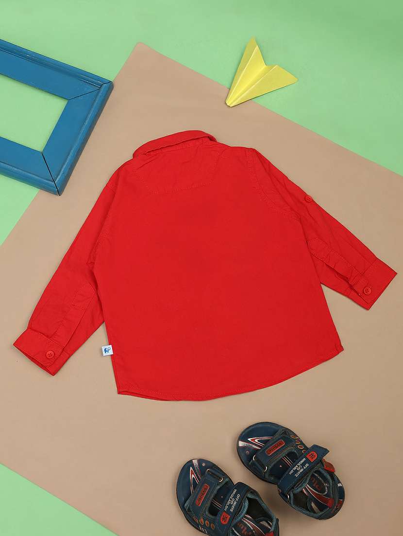 red graphic printed regular shirt - 20595391 -  Standard Image - 1