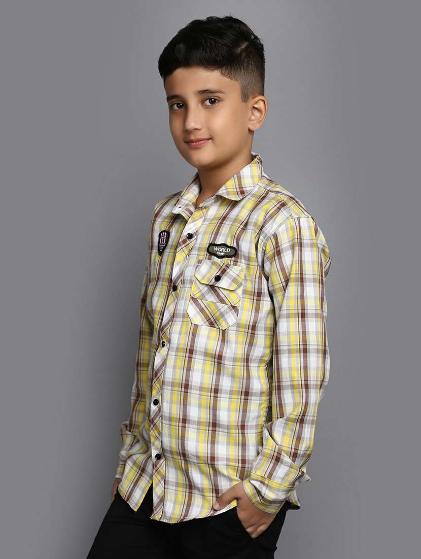boys checkered cotton shirt - 20595393 -  Standard Image - 1