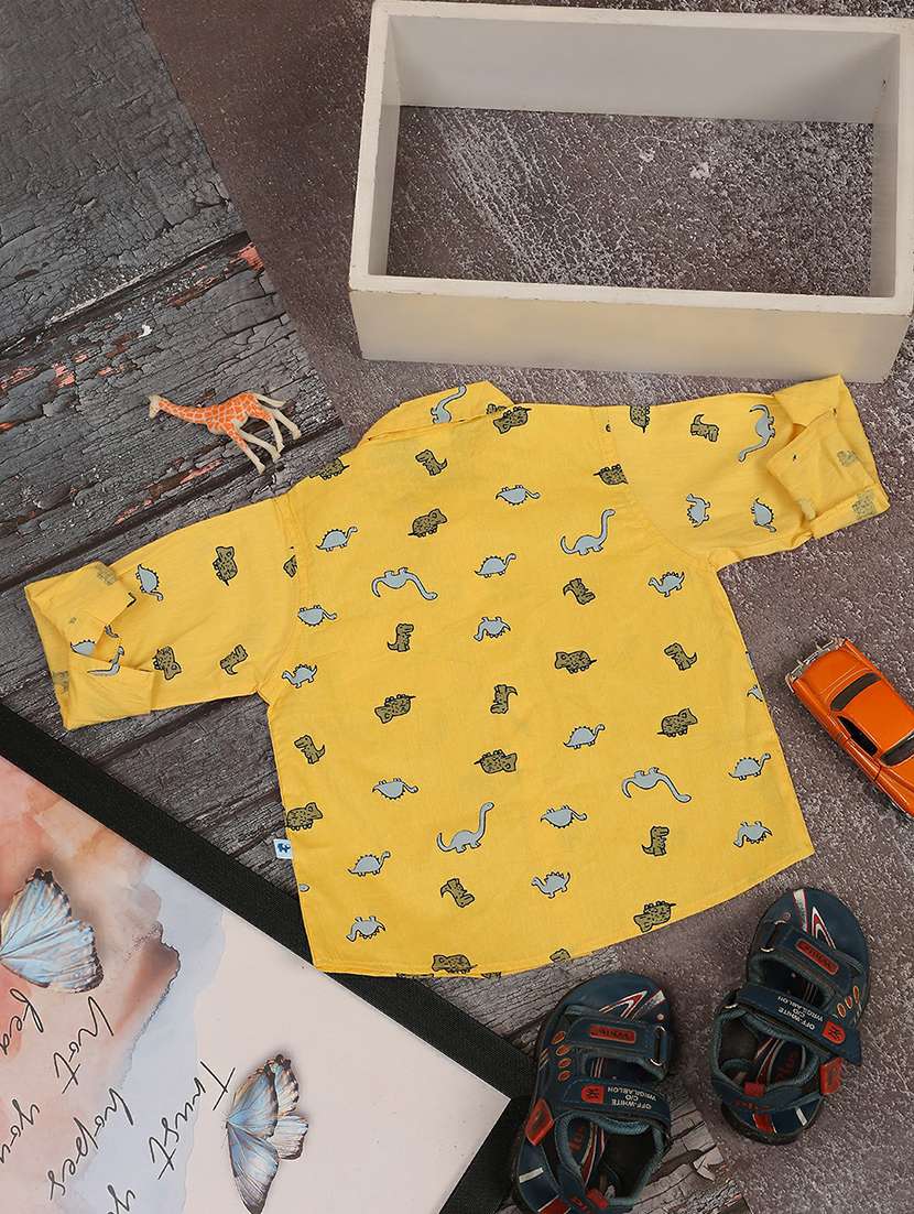 yellow cotton printed shirt - 20595451 -  Standard Image - 1