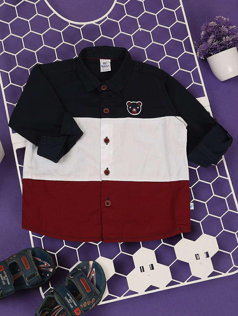multi color block full sleeve shirt