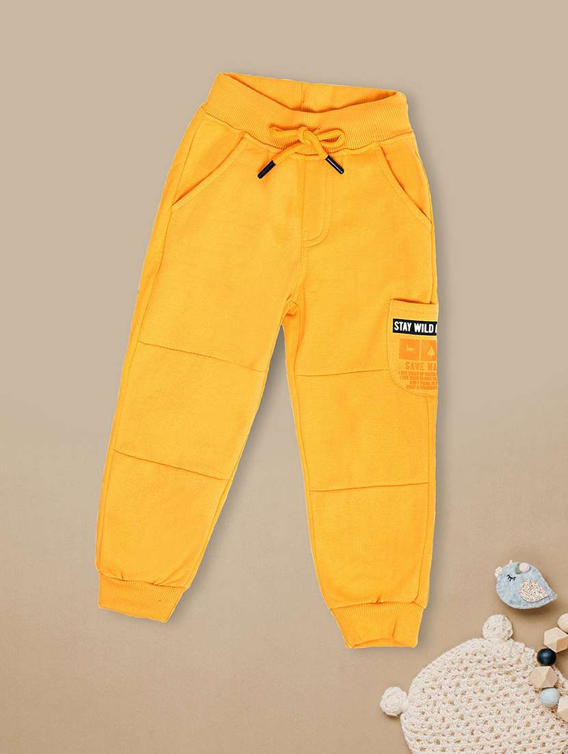 mustard cotton causal joggers