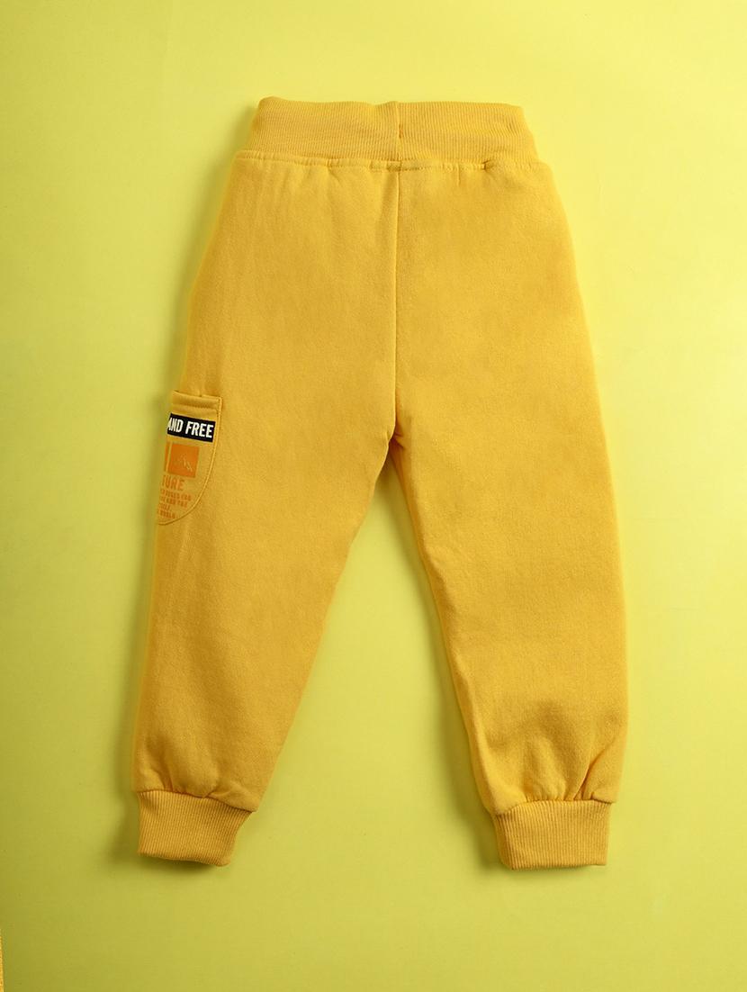 yellow cotton casual joggers - 20595537 - Standard Image - 1