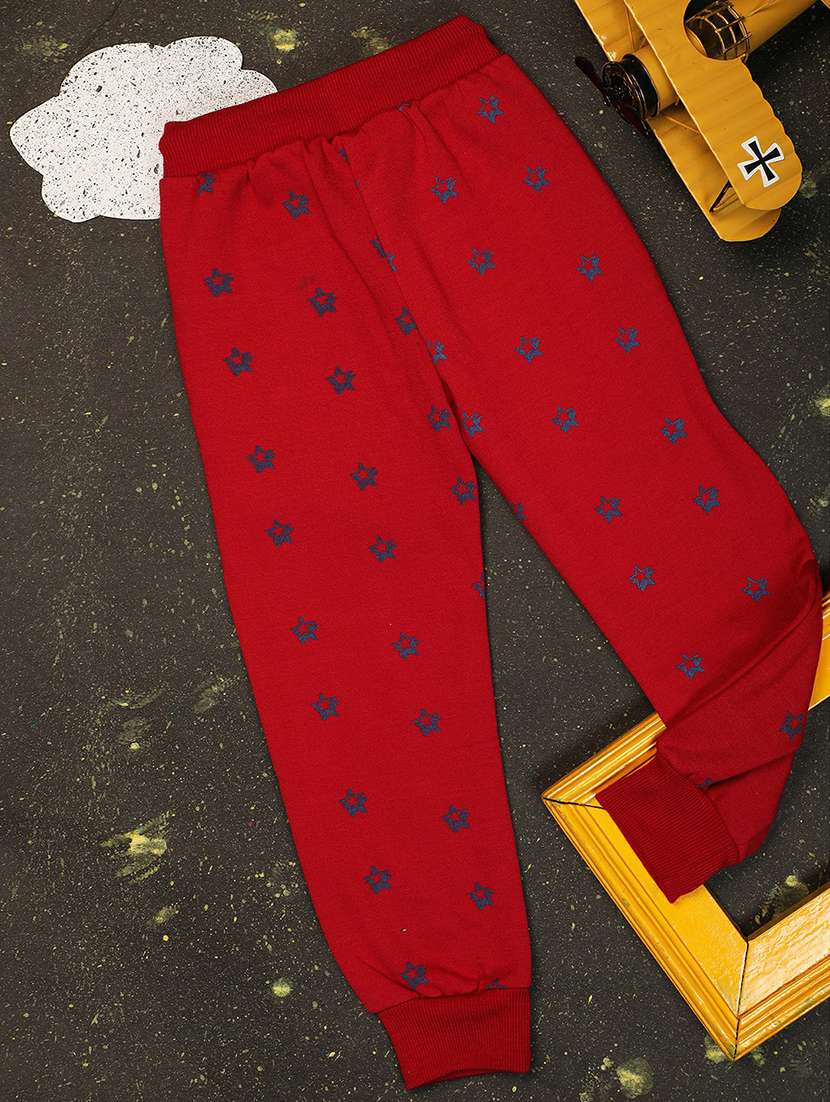 boys red printed casual joggers - 20595552 -  Standard Image - 1