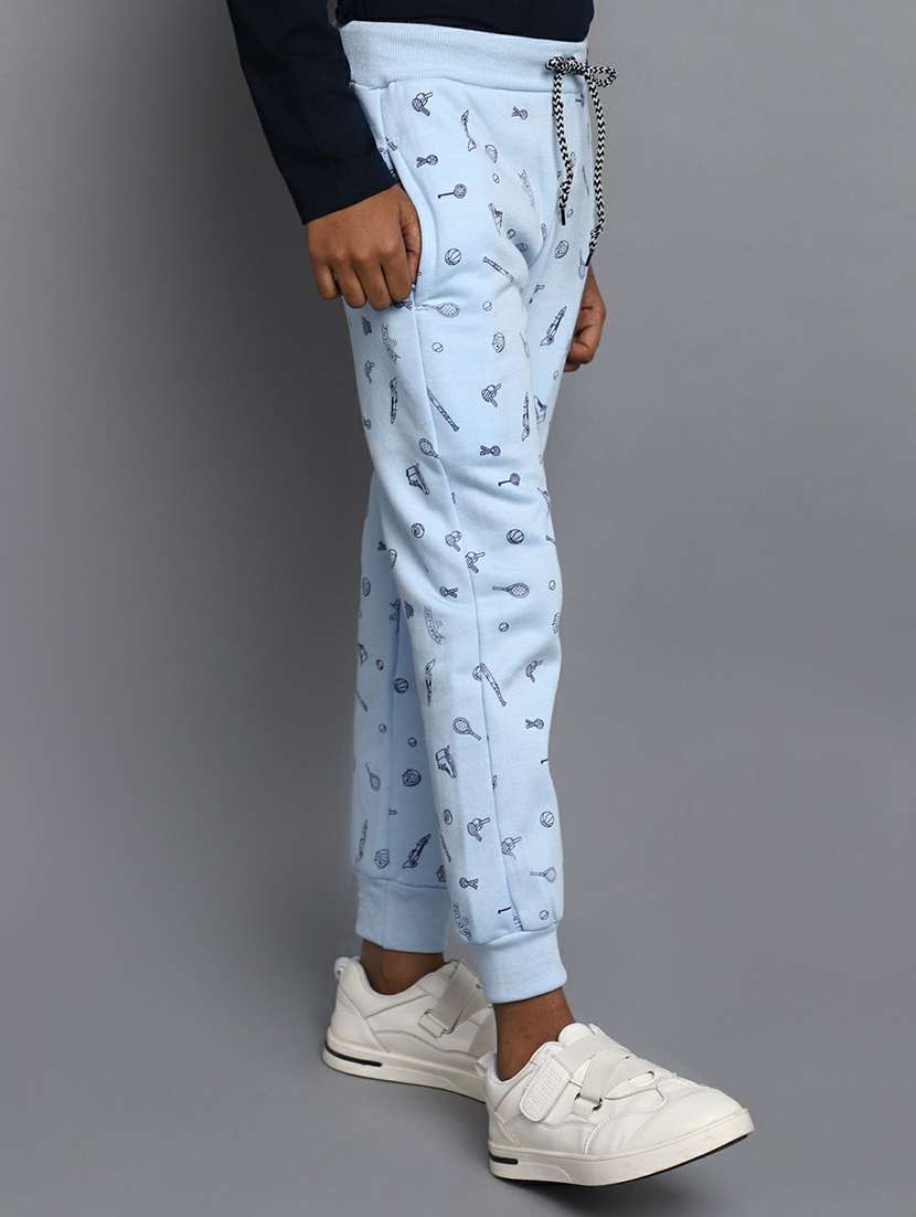 boys purist blue printed trousers - 20595578 -  Standard Image - 1