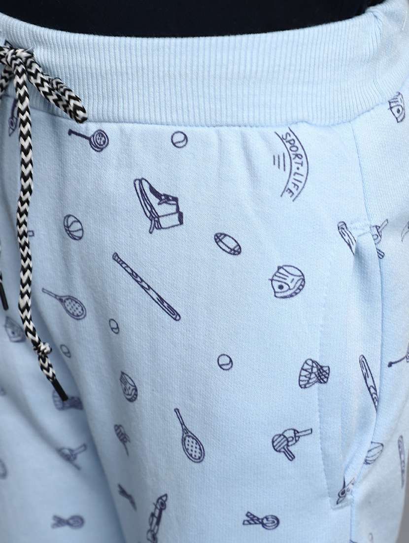 boys purist blue printed trousers - 20595578 -  Standard Image - 4