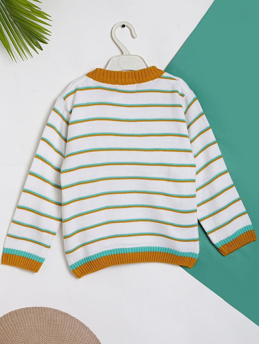 kids white detailed knitted sweater - 20595701 - Standard Image - 1