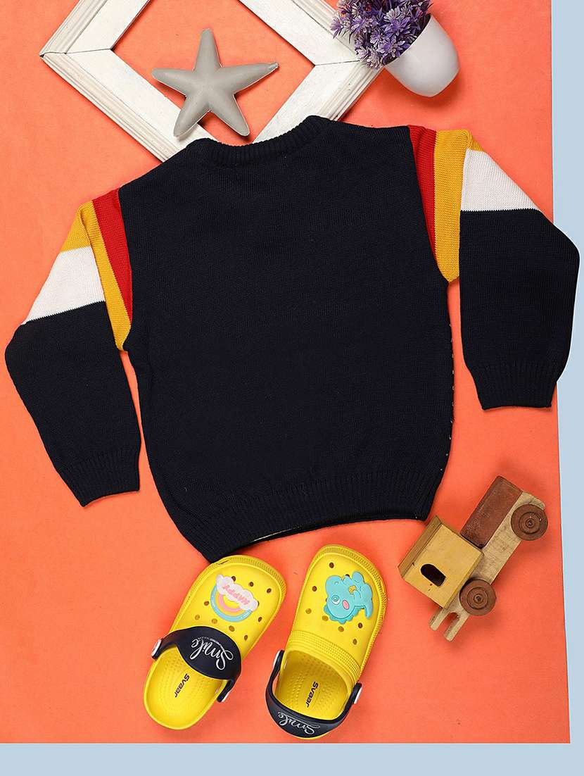 boys red printed round neck sweater - 20595718 -  Standard Image - 1