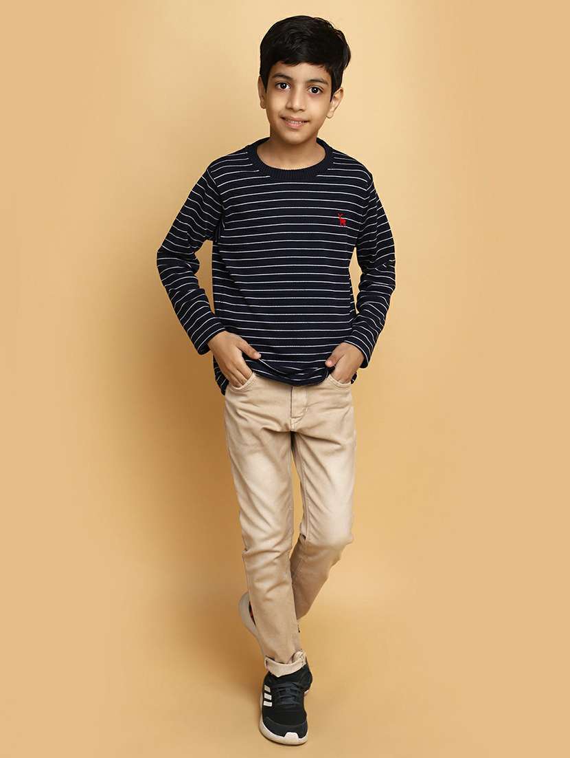 boys navy & white striped sweater - 20595722 - Standard Image - 4