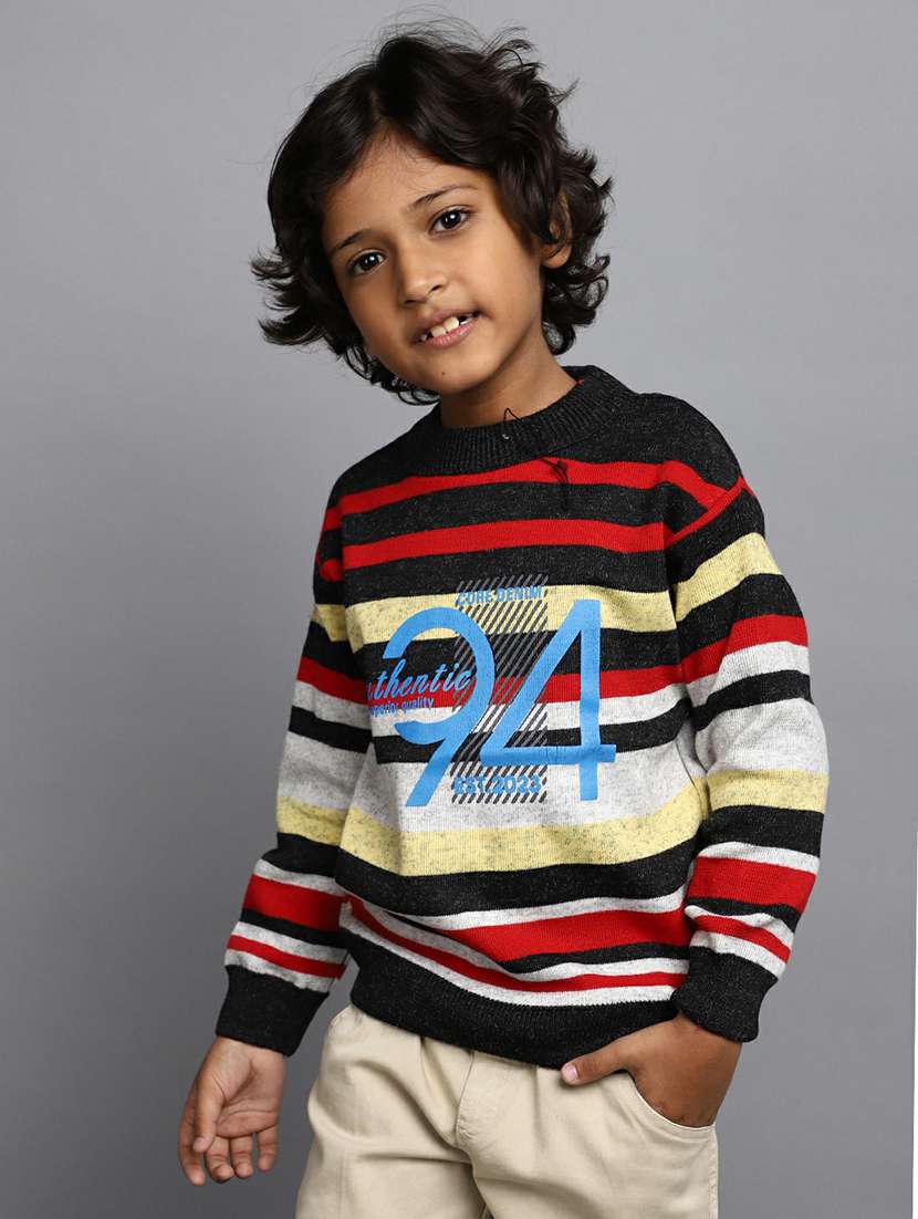 boys multi colored striped sweater - 20595728 -  Standard Image - 1