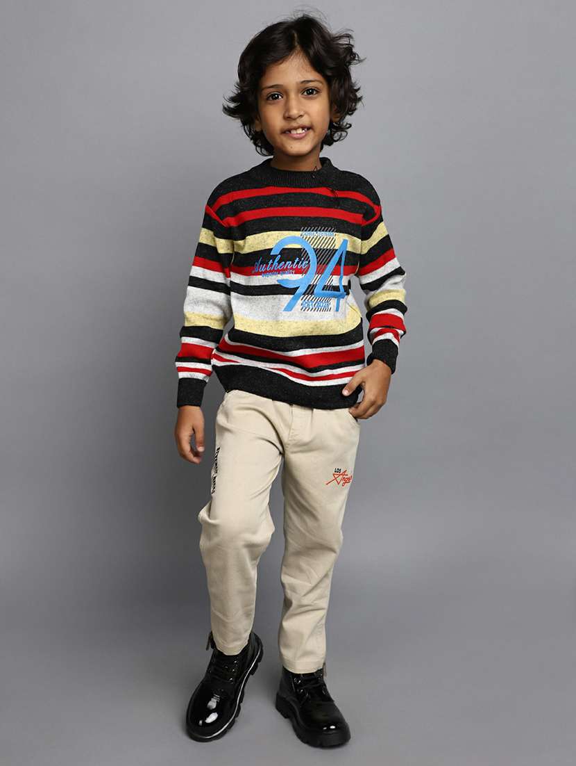 boys multi colored striped sweater - 20595728 -  Standard Image - 4