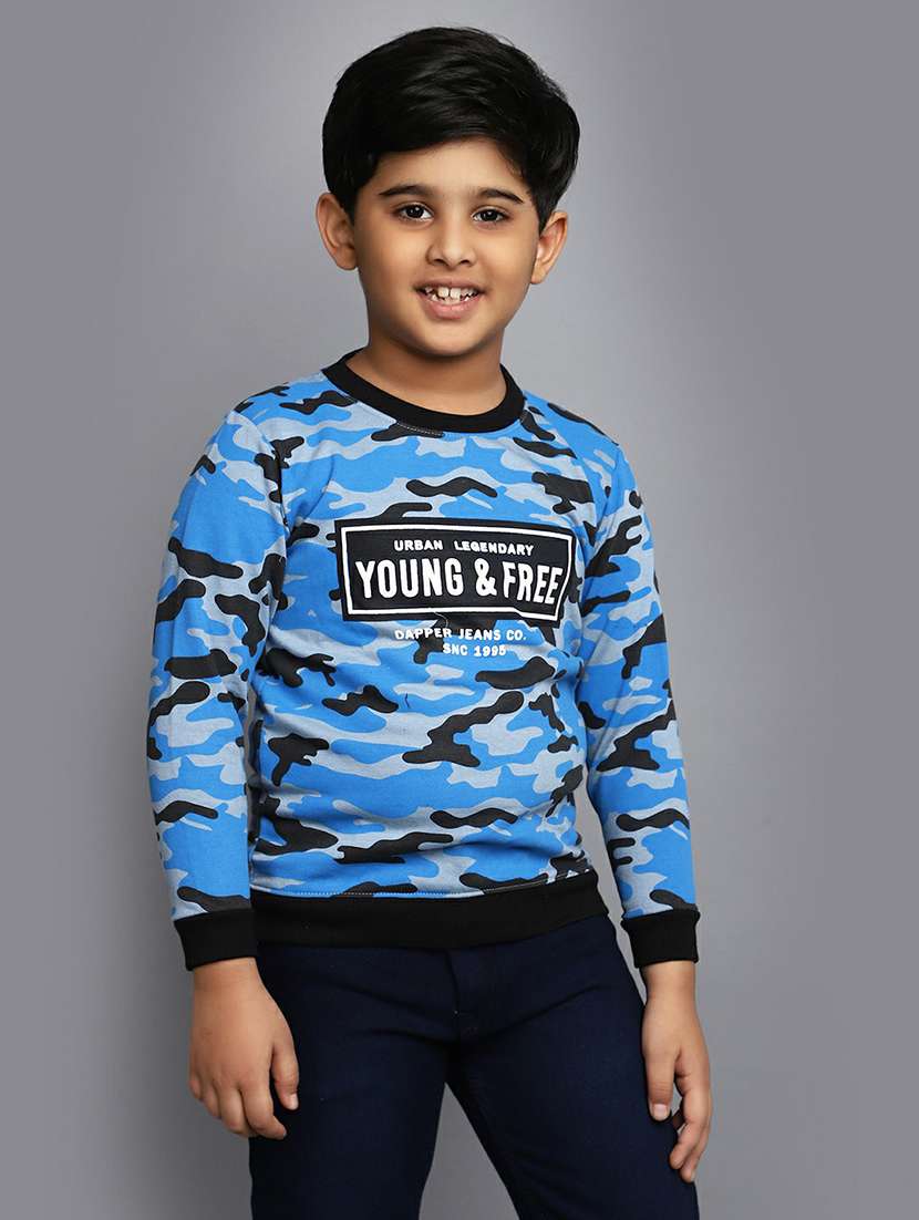 boys multi colored camouflage sweatshirt