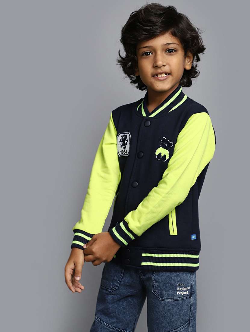 boys long sleeved color block sweatshirt - 20595809 - Standard Image - 1