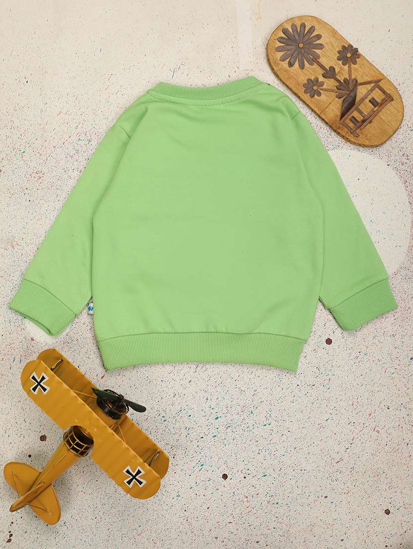 front print light green graphic sweatshirt - 20595860 - Standard Image - 1