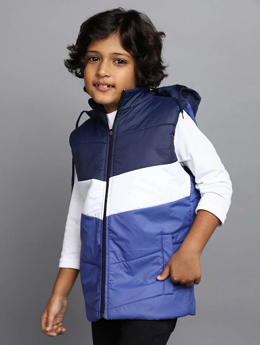 boys color block sleeveless quilted jacket - 20595916 -  Standard Image - 1