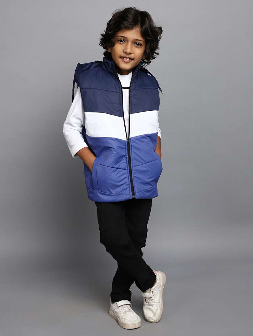 boys color block sleeveless quilted jacket - 20595916 -  Standard Image - 4