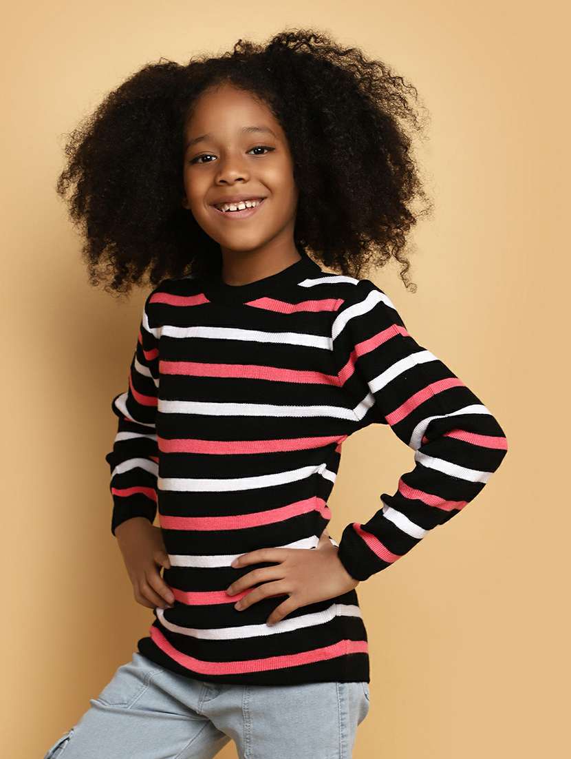 girls multi colored striped sweater - 20595960 -  Standard Image - 1