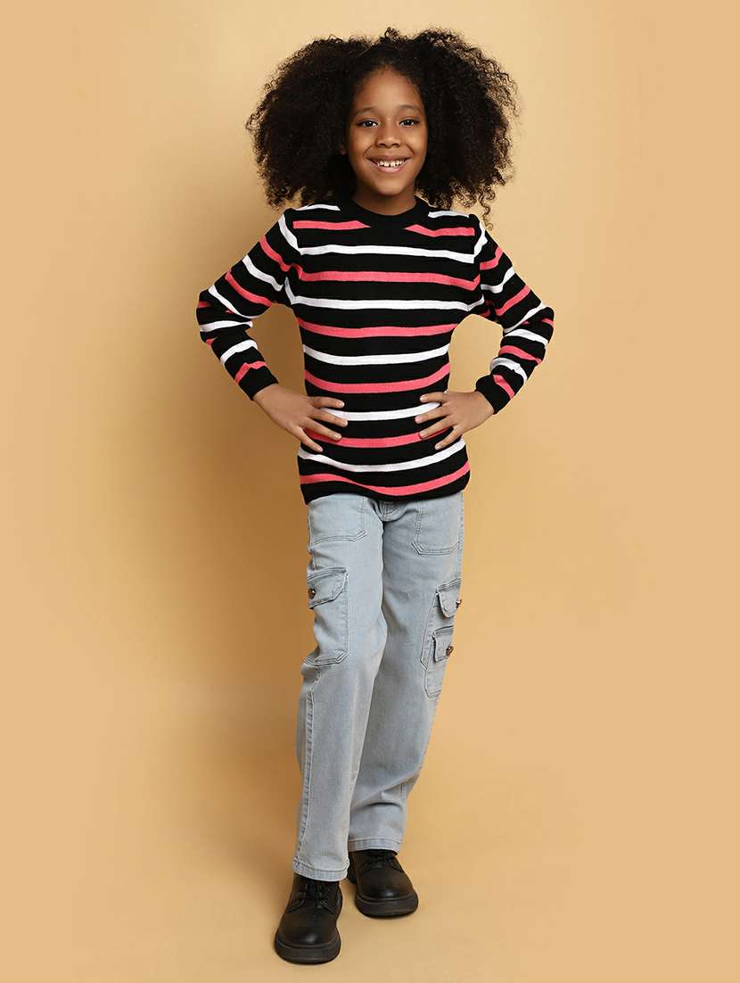 girls multi colored striped sweater - 20595960 -  Standard Image - 4
