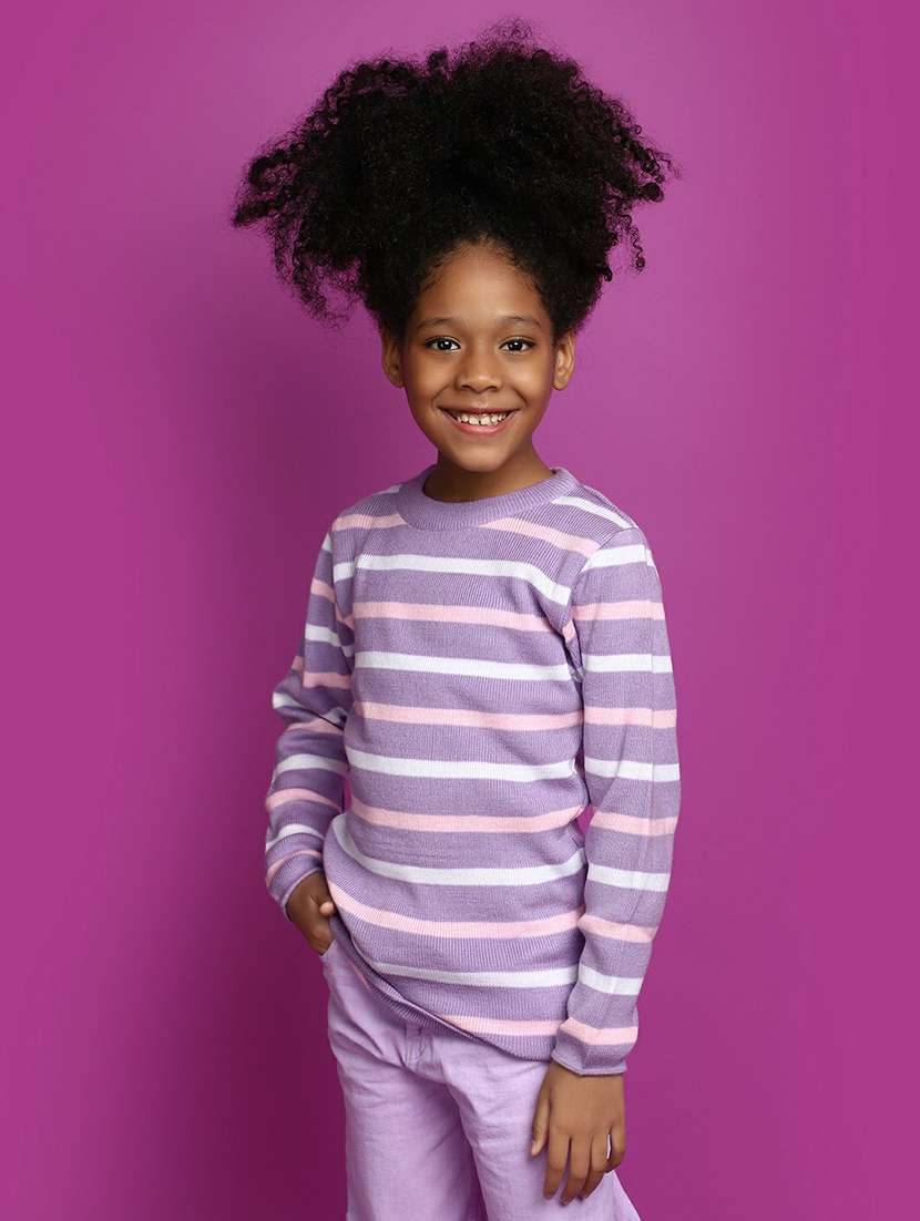 girls multi colored striped sweater - 20595961 -  Standard Image - 1