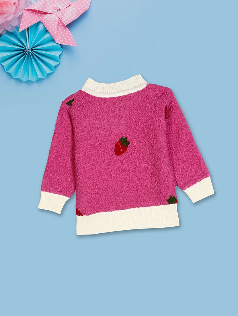 kids pink knitted detailed sweater - 20595975 -  Standard Image - 1