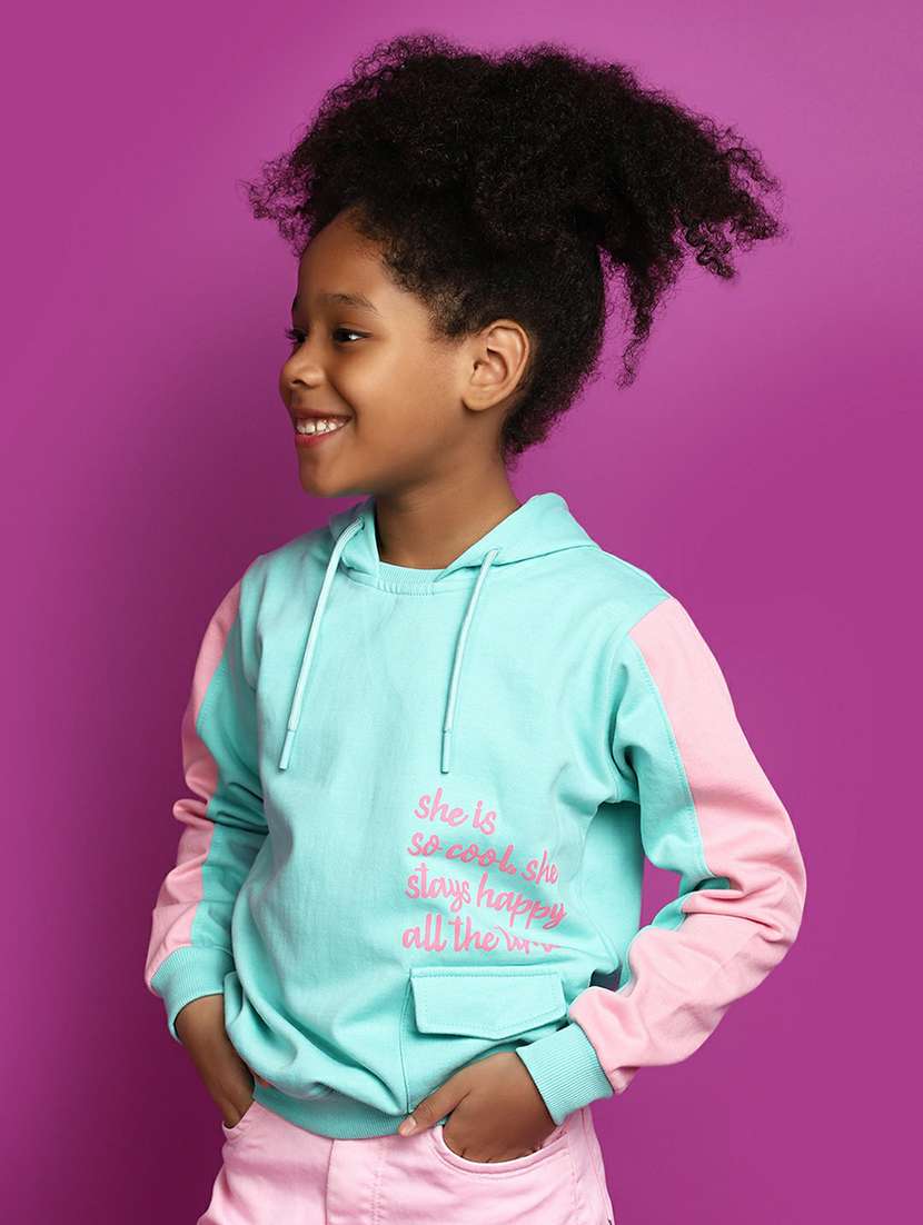kids sleeves taped detailed hooded sweatshirt - 20596016 -  Standard Image - 1