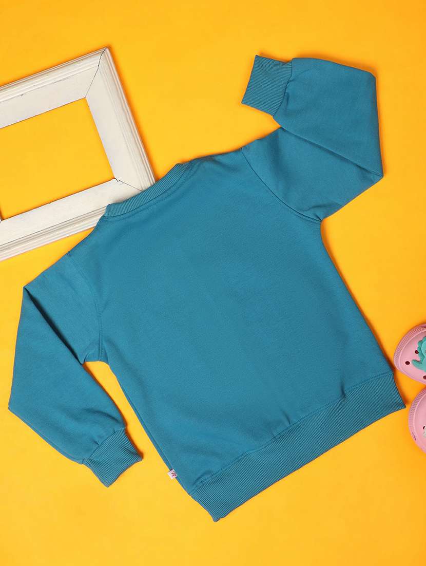 teal blue graphic sweatshirt - 20596033 -  Standard Image - 1