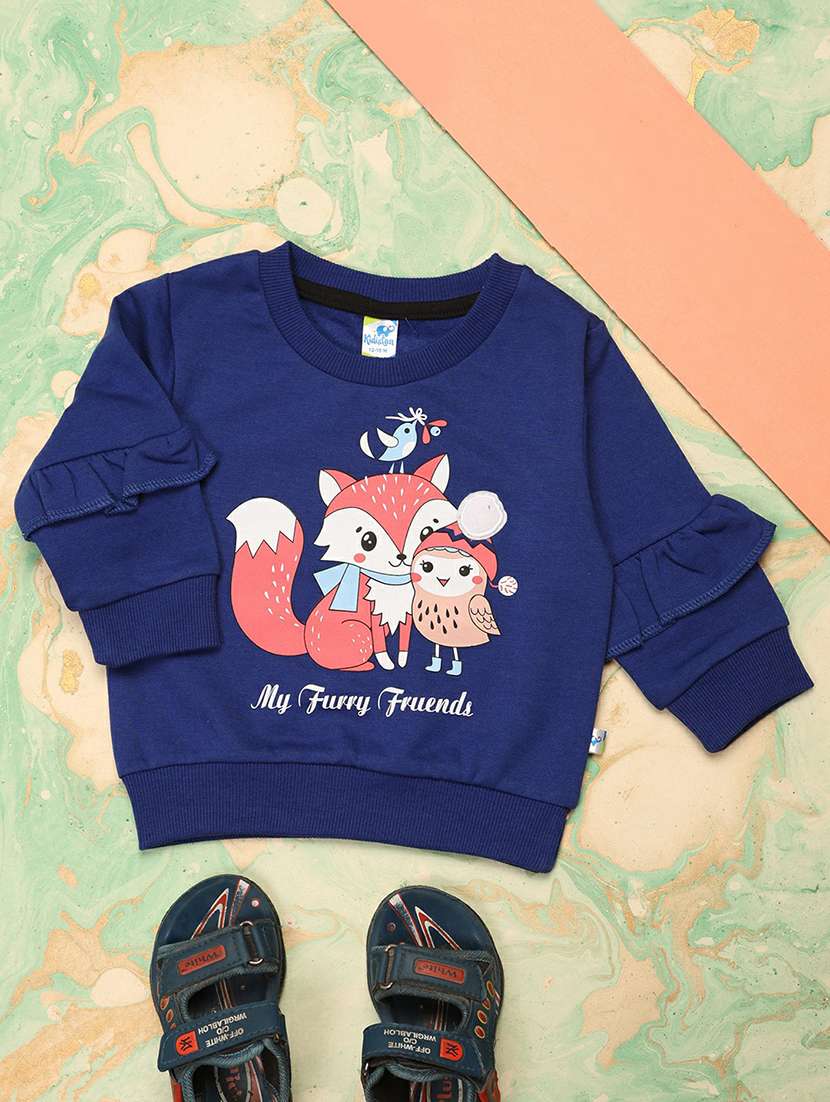 kids graphic printed detailed sweatshirt