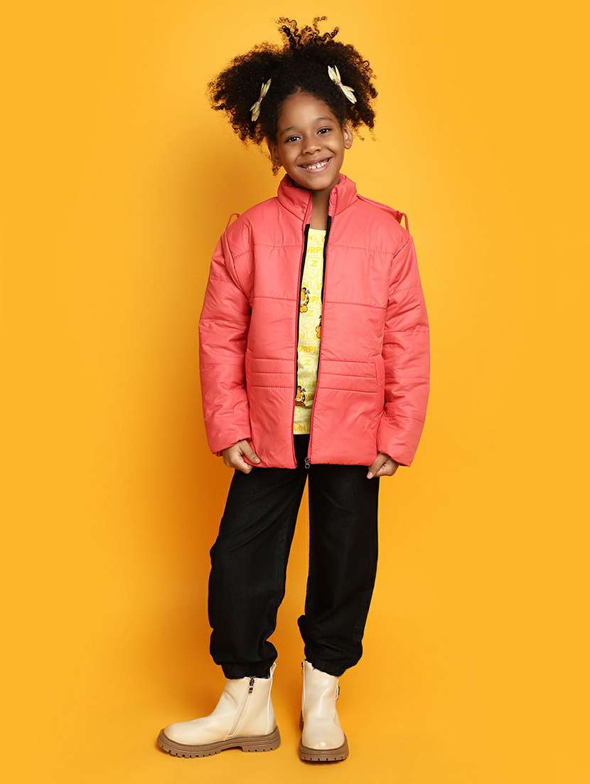 kids solid detachable hooded jacket - 20596077 - Standard Image - 4