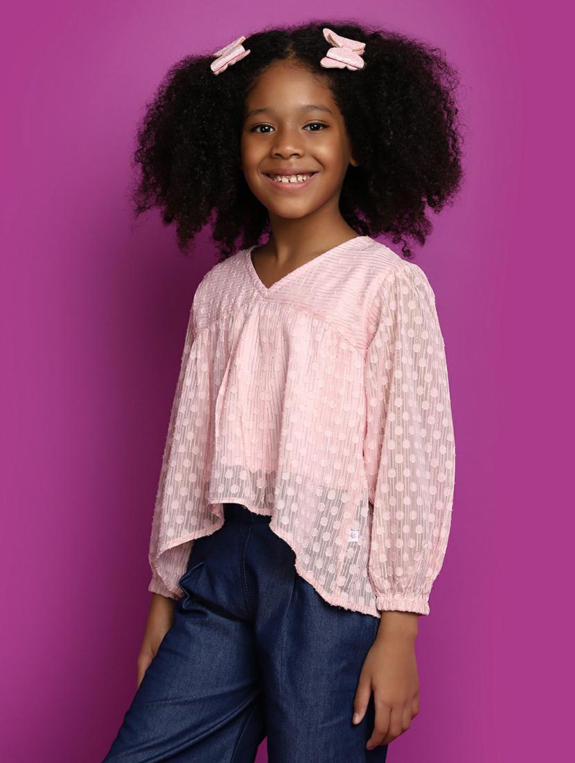 girls v-neck top - 20596130 - Standard Image - 1