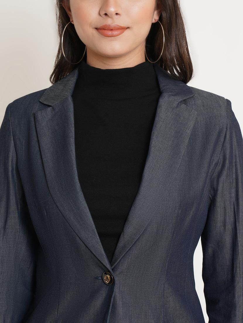 women solid formal blazer - 20596146 - Standard Image - 4